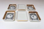 Set of Six Fornasetti Gilt Porcelain Profili Romani Roman Emperor Vide Poches - Image 3