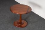 Mid-Century Modern Solid Walnut Tulip Style Pedestal Side Table by Prodelco - Image 3