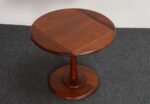 Mid-Century Modern Solid Walnut Tulip Style Pedestal Side Table by Prodelco - Image 6