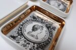 Set of Six Fornasetti Gilt Porcelain Profili Romani Roman Emperor Vide Poches - Image 33