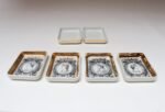 Set of Six Fornasetti Gilt Porcelain Profili Romani Roman Emperor Vide Poches - Image 6