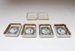 Set of Six Fornasetti Gilt Porcelain Profili Romani Roman Emperor Vide Poches - Image 6