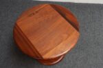 Mid-Century Modern Solid Walnut Tulip Style Pedestal Side Table by Prodelco - Image 10