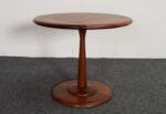 Mid-Century Modern Solid Walnut Tulip Style Pedestal Side Table by Prodelco - Image 5