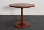 Mid-Century Modern Solid Walnut Tulip Style Pedestal Side Table by Prodelco - Image 5