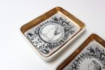 Set of Six Fornasetti Gilt Porcelain Profili Romani Roman Emperor Vide Poches - Image 20