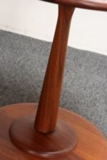 Mid-Century Modern Solid Walnut Tulip Style Pedestal Side Table by Prodelco - Image 14