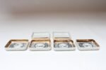 Set of Six Fornasetti Gilt Porcelain Profili Romani Roman Emperor Vide Poches - Image 9