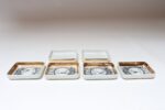 Set of Six Fornasetti Gilt Porcelain Profili Romani Roman Emperor Vide Poches - Image 9