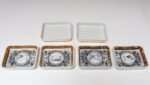 Set of Six Fornasetti Gilt Porcelain Profili Romani Roman Emperor Vide Poches - Image 7