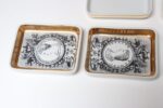 Set of Six Fornasetti Gilt Porcelain Profili Romani Roman Emperor Vide Poches - Image 14