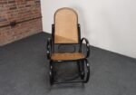 Vintage Thonet Ebonized Bentwood and Rattan Rocking Chair - Image 3