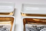 Set of Six Fornasetti Gilt Porcelain Profili Romani Roman Emperor Vide Poches - Image 36