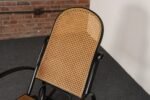Vintage Thonet Ebonized Bentwood and Rattan Rocking Chair - Image 15