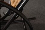 Vintage Thonet Ebonized Bentwood and Rattan Rocking Chair - Image 32