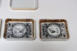 Set of Six Fornasetti Gilt Porcelain Profili Romani Roman Emperor Vide Poches - Image 13