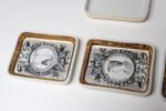 Set of Six Fornasetti Gilt Porcelain Profili Romani Roman Emperor Vide Poches - Image 12
