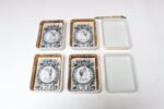 Set of Six Fornasetti Gilt Porcelain Profili Romani Roman Emperor Vide Poches - Image 4