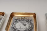 Set of Six Fornasetti Gilt Porcelain Profili Romani Roman Emperor Vide Poches - Image 26