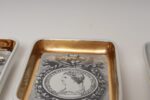 Set of Six Fornasetti Gilt Porcelain Profili Romani Roman Emperor Vide Poches - Image 26