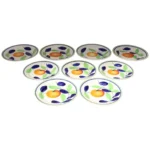 Set of Nine Vintage Italian "Orange" Fruit Motif Plates by Richard Ginori