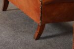Pair of French Art Deco Leather Angled Back Club Chairs with Nailhead Decoration - Image 44