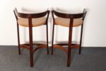 Pair of Danish Modern Rosewood and Leather Counter Stools by John Mortensen - Image 7