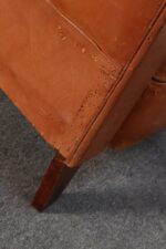Pair of French Art Deco Leather Angled Back Club Chairs with Nailhead Decoration - Image 41