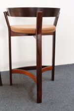 Pair of Danish Modern Rosewood and Leather Counter Stools by John Mortensen - Image 9