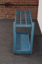 Primitive American Robin's Egg Blue Painted Wood Umbrella or Cane Stand - Image 13