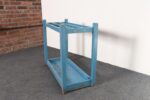 Primitive American Robin's Egg Blue Painted Wood Umbrella or Cane Stand - Image 14