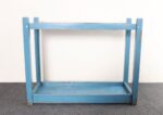 Primitive American Robin's Egg Blue Painted Wood Umbrella or Cane Stand - Image 4