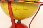 Vintage Replogle Yellow and Red Tin Litho "Globe Grams' Spinning World Globe - Image 17