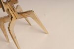 Pair of Sculptural Vintage Brutalist Candle Holders in Polished Brass - Image 13