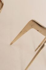 Pair of Sculptural Vintage Brutalist Candle Holders in Polished Brass - Image 10