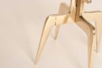 Pair of Sculptural Vintage Brutalist Candle Holders in Polished Brass - Image 9