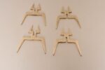 Pair of Sculptural Vintage Brutalist Candle Holders in Polished Brass - Image 5