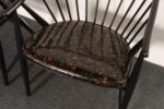 Pair of Swedish Modern Ebonized Beechwood Sunfeather Arm Chairs by Sonna Rosen - Image 22