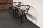Vintage Pair Swedish Ebonized Beechwood Sunfeather Lounge Chairs by Sonna Rosen - Image 5