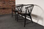 Vintage Pair Swedish Ebonized Beechwood Sunfeather Lounge Chairs by Sonna Rosen - Image 4