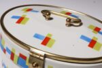 German Art Deco Ceramic and Brass Biscuit Tin with Geometric Motif - Image 13