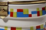 German Art Deco Ceramic and Brass Biscuit Tin with Geometric Motif - Image 15