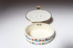 German Art Deco Ceramic and Brass Biscuit Tin with Geometric Motif - Image 3
