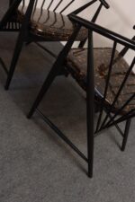 Vintage Pair Swedish Ebonized Beechwood Sunfeather Lounge Chairs by Sonna Rosen - Image 40