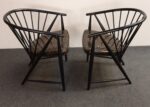 Vintage Pair Swedish Ebonized Beechwood Sunfeather Lounge Chairs by Sonna Rosen - Image 8