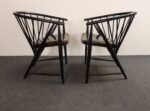 Vintage Pair Swedish Ebonized Beechwood Sunfeather Lounge Chairs by Sonna Rosen - Image 7