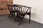 Vintage Pair Swedish Ebonized Beechwood Sunfeather Lounge Chairs by Sonna Rosen - Image 11