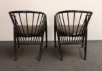Vintage Pair Swedish Ebonized Beechwood Sunfeather Lounge Chairs by Sonna Rosen - Image 14