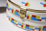 German Art Deco Ceramic and Brass Biscuit Tin with Geometric Motif - Image 20