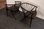 Vintage Pair Swedish Ebonized Beechwood Sunfeather Lounge Chairs by Sonna Rosen - Image 6